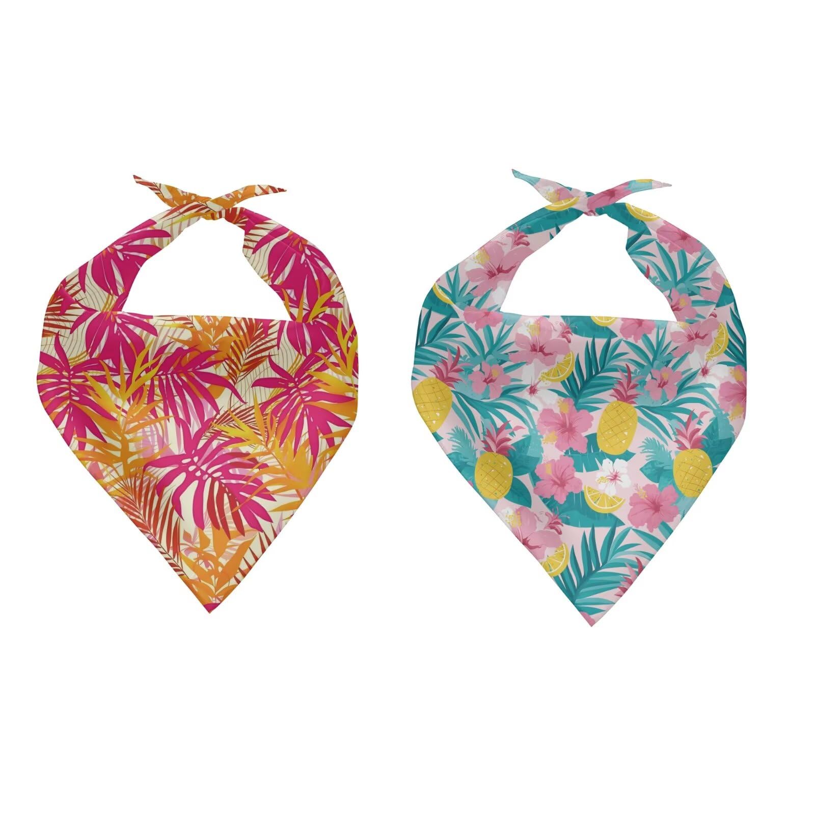 Bavoirs triangulaires hawaïens doux et lavables pour chiots et chats