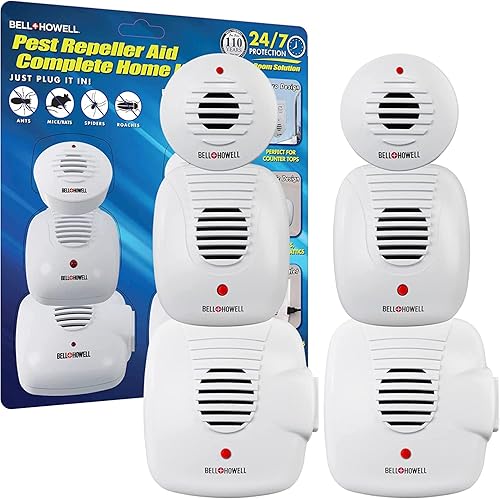 Bell  Howell 50102Ultrasonic Pest Repeller color blanco Pack de 6