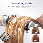 5 en 1 Set de brosse à cheveux pour sèche-cheveux, pince à cheveux avec Air Style Wrap Styler, Négatif Ionic Magic Style Set, Détachable Air Curler pour Volumizer, Straightener, L'essuyage