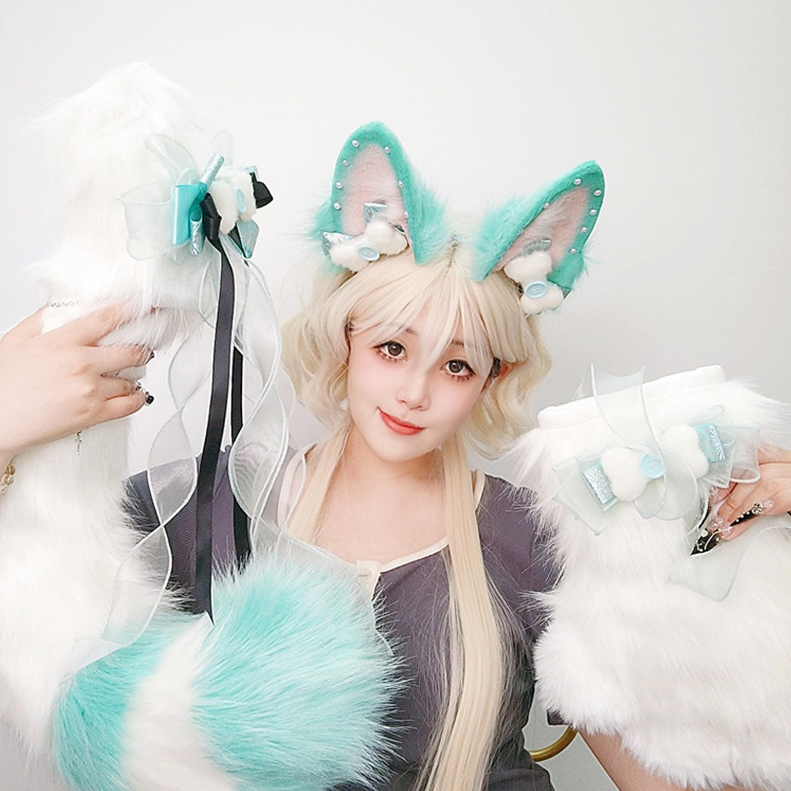 Zorros accesorios de disfraces zorros orejas diadema patas guantes cola cosplay disfraces de animales disfraces disfraces orejas diadema patas guantes cola disfraz animal accesorios