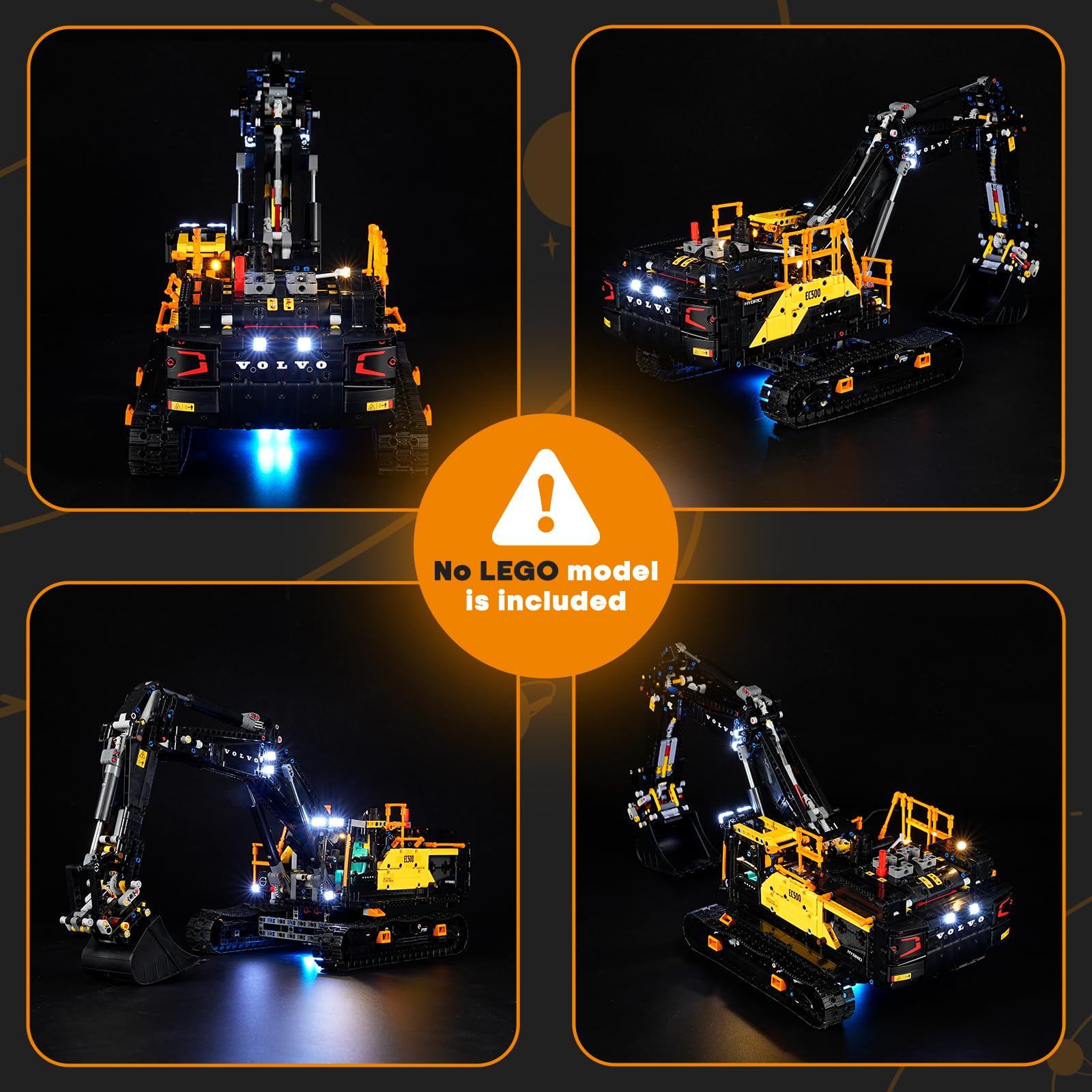 LIGHTAILING ÉCLAIRAGE Lumière pour Pelleteuse Hybride Lego-42215 EC500 – Kit LED Compatible avec Le modèle Lego – Ensemble de modèles Non Inclus