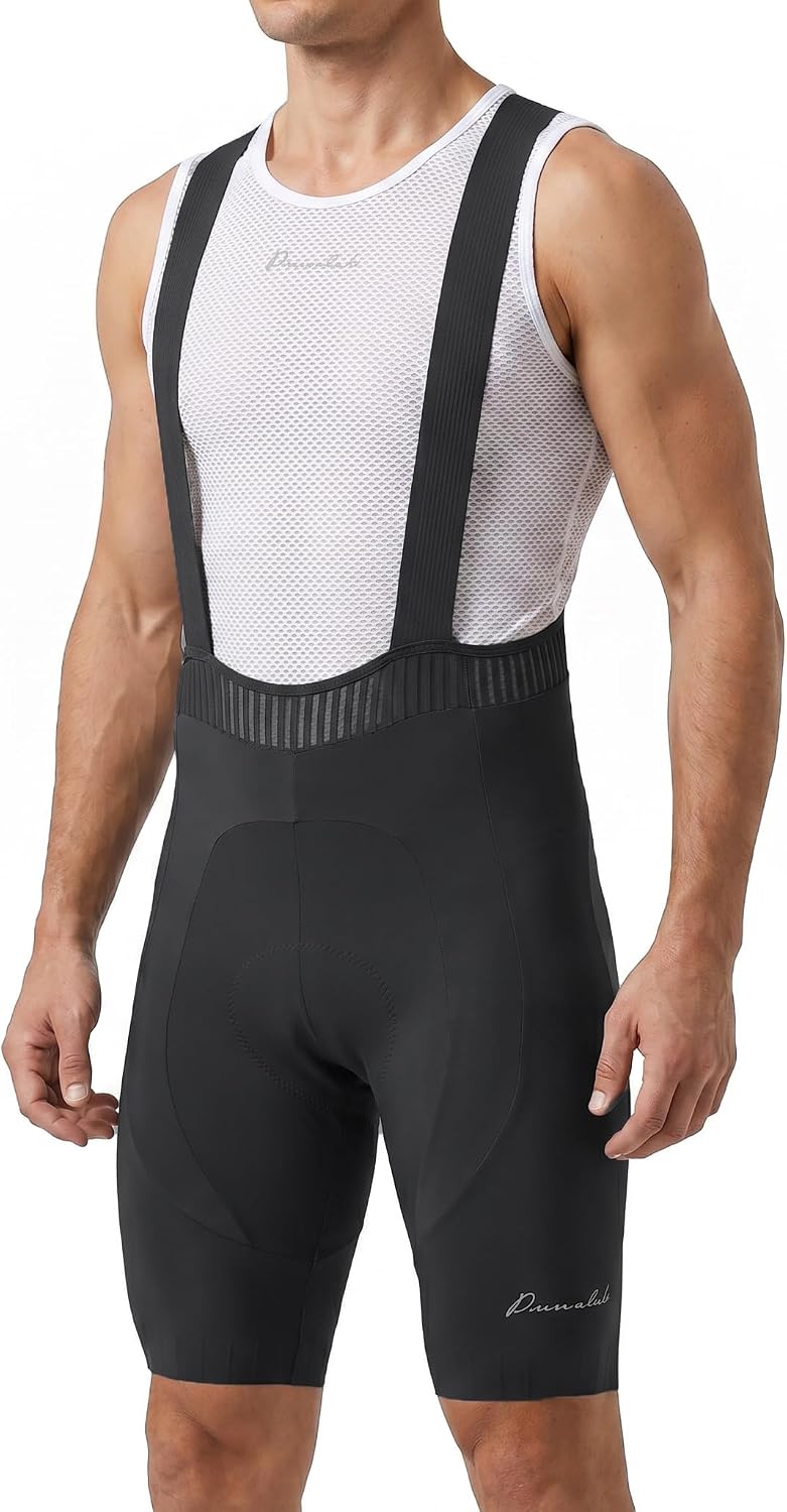 Przewalski Men's Pro Team Cycling Bib Shorts 4D Padded Bicycle Biking Bib Shorts Bike Tight for Road and Gravel Biking