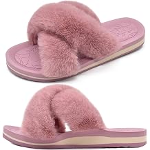Faux Fur Sliders ladies Open Toe 