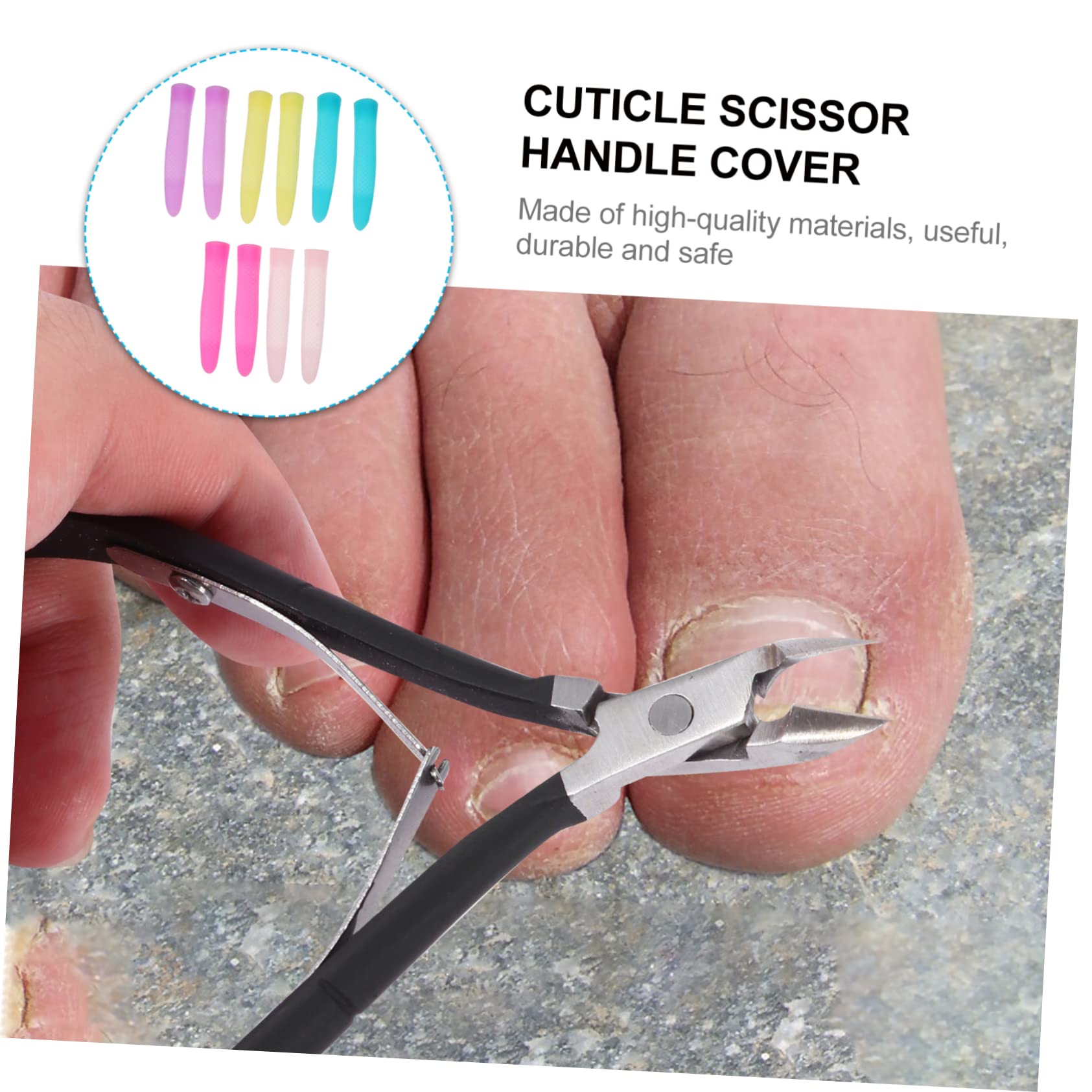 VALICLUD 3 Set Manica Con Manico A Forbice in Pelle Morta Copertura Della Cuticola Arte Copertina Manico Per Forbici Per Manicure Manicotto Del Manico Del Rifinitore Per Manicure 5 Paia*3