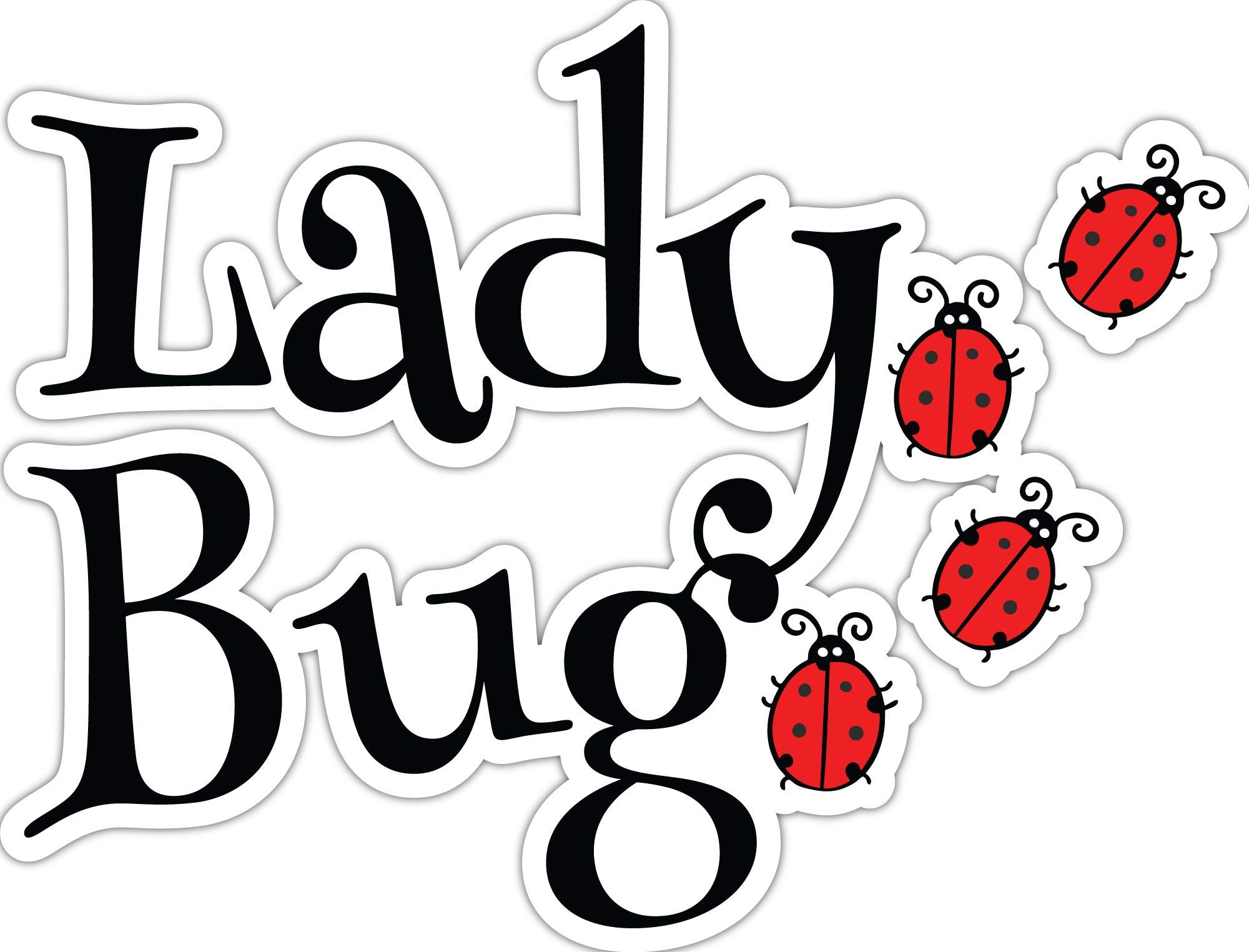 Lady Bug Automotive Car Decal for Cars, Trucks, Laptops (8.0 W x 6.1 H)