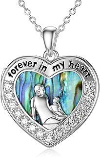 Locket Necklace Mother Daughter Locket Father Daughter Locket Family Locket Heart Locket Pendant Necklace S925 Sterling Silver Gift Always In My Heart Locket Jewelry Gift