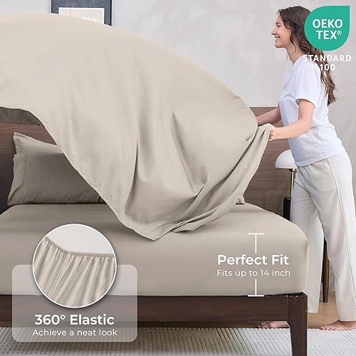 Miniatura 5 de HEVUMYI - Juego de edredón de tamaño Queen de 7 piezas, para todas las estaciones, juego ultrasuave, edredón, sábana encimera y bajera, fundas de