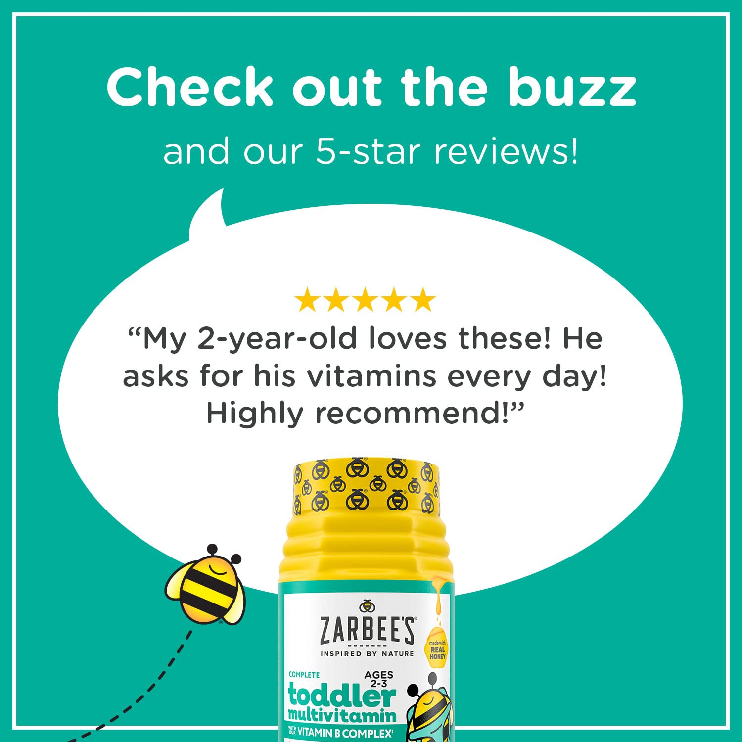 Zarbee'S Toddler Vitamins, Complete Multivitamin With Vitamin A, C, D3