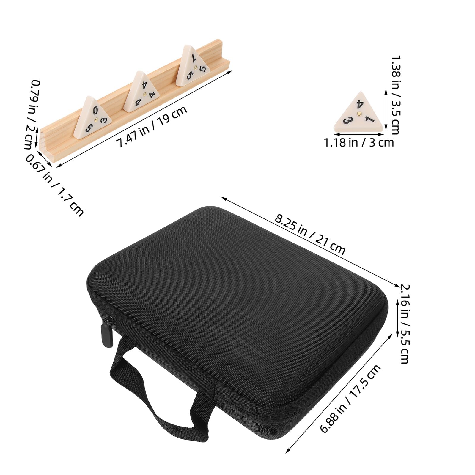 ORFOFE Domino Triangolare in Legno per Tavolo con Custodia da Viaggio Tessere di Gioco da Tavolo per Adulti e Famiglie Set di Domino Portatile per Giochi