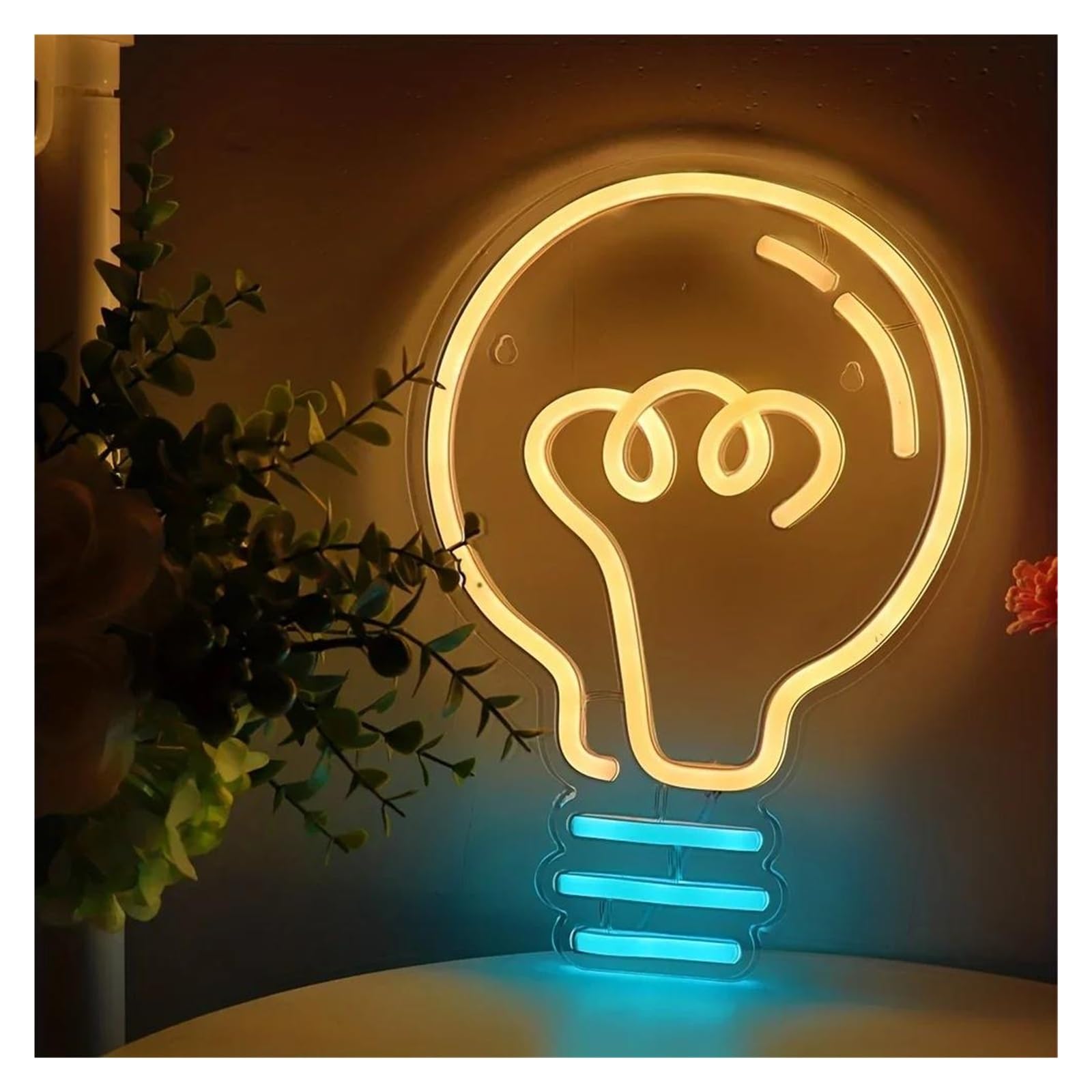 Wiszące neony artystyczne Żarówki Neonowe LED Dekoracja Ścienna Do Pokojów Spotkania Rodzinne Imprezy Oświetlenie Sypialni Lampki Nocne 20.5cmx29.5cm