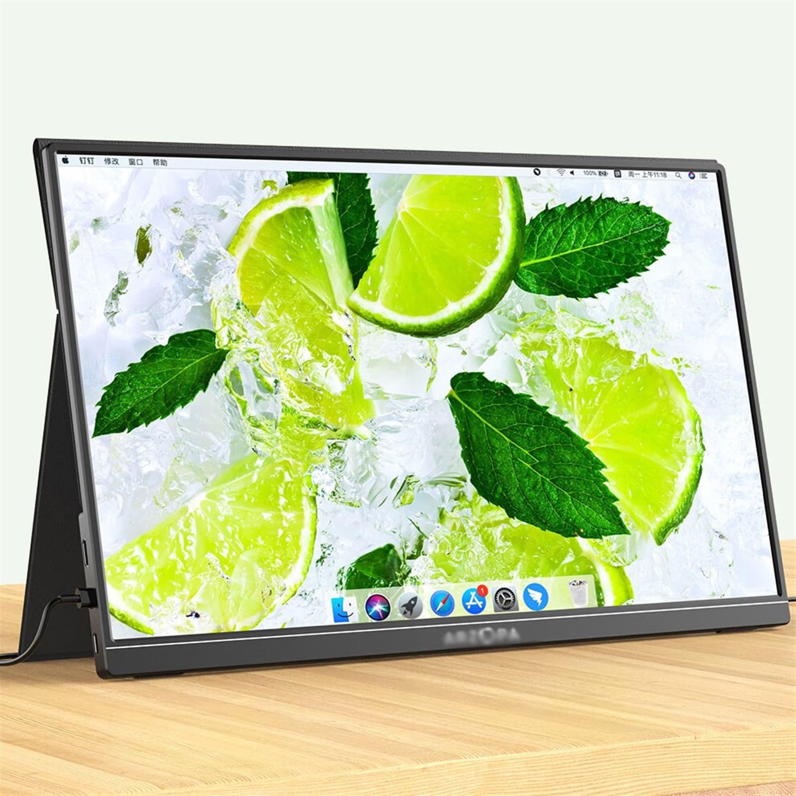 Monitor przenośny 17.3-calowy ekran zewnętrzny IPS 60 Hz dodatkowy laptopa FHD 1920 * 1080 rozdzielczość rozszerzenia konsoli do gier Monitor do laptopa