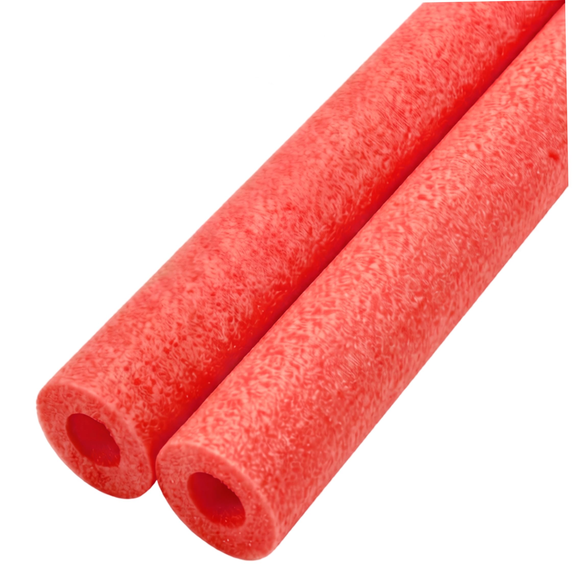 Paquete de 2 Tubos de Espuma para Fideos de Piscina Jumbo, flotadores de Fideos de Piscina Huecos Extra densos y Suaves y Gruesos, Rojo, 59 Pulgadas de Largo