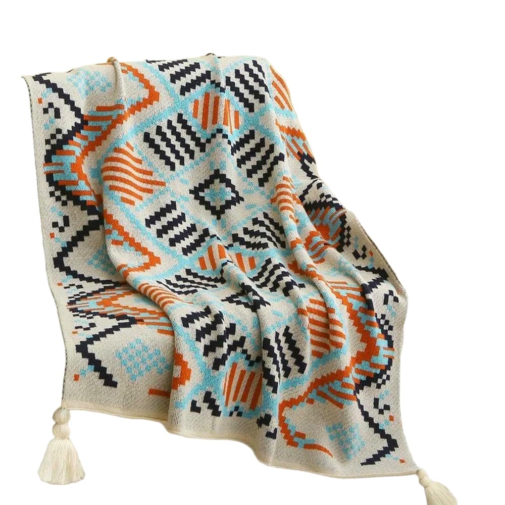 Couvertures texturées en tricot épais vintage de luxe grand plaid canapé lit 130x180