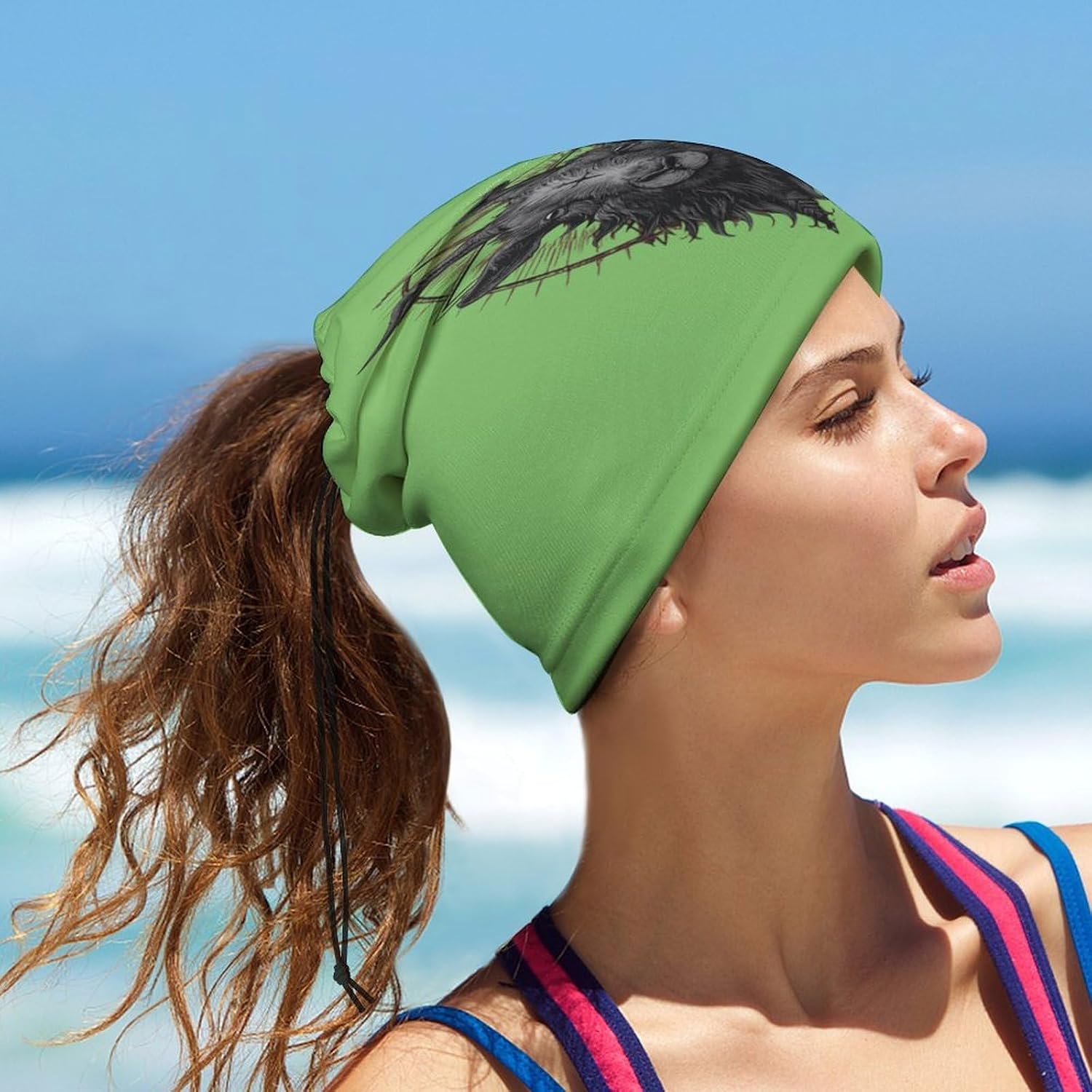 Demon Goat Neck Gaiter Multifunctional Face Mask Windproof Head Wrap for Men Women