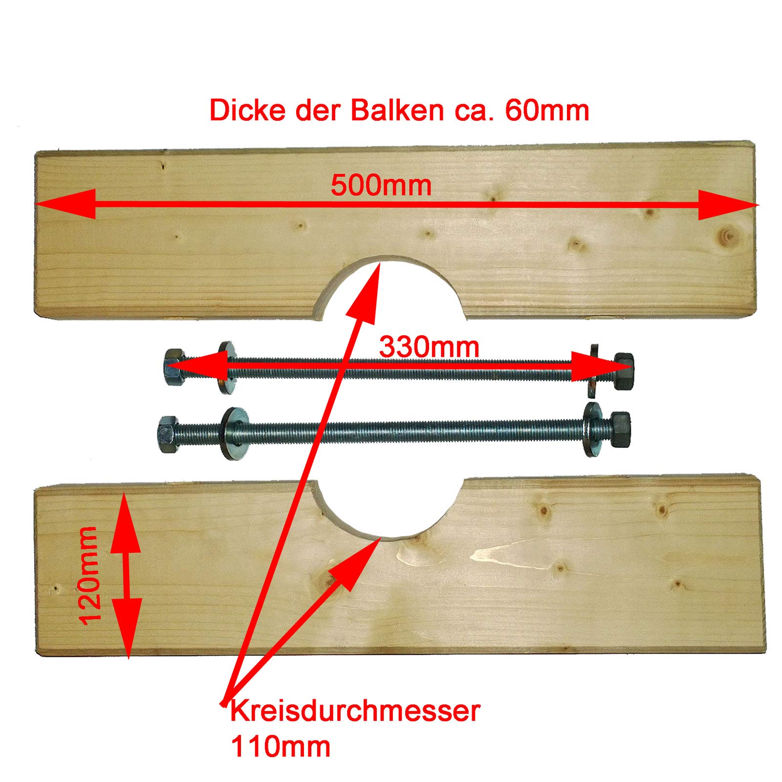 Kiespumpe 90mm mit Holzzange DN 100/110 -Made_in_Germany- zum Brunnenbau für Rammbrunnen mit Erdbohrer oder Kiespumpe auch für Rohrbrunnen und Gartenbrunnen mit Brunnenbohrer