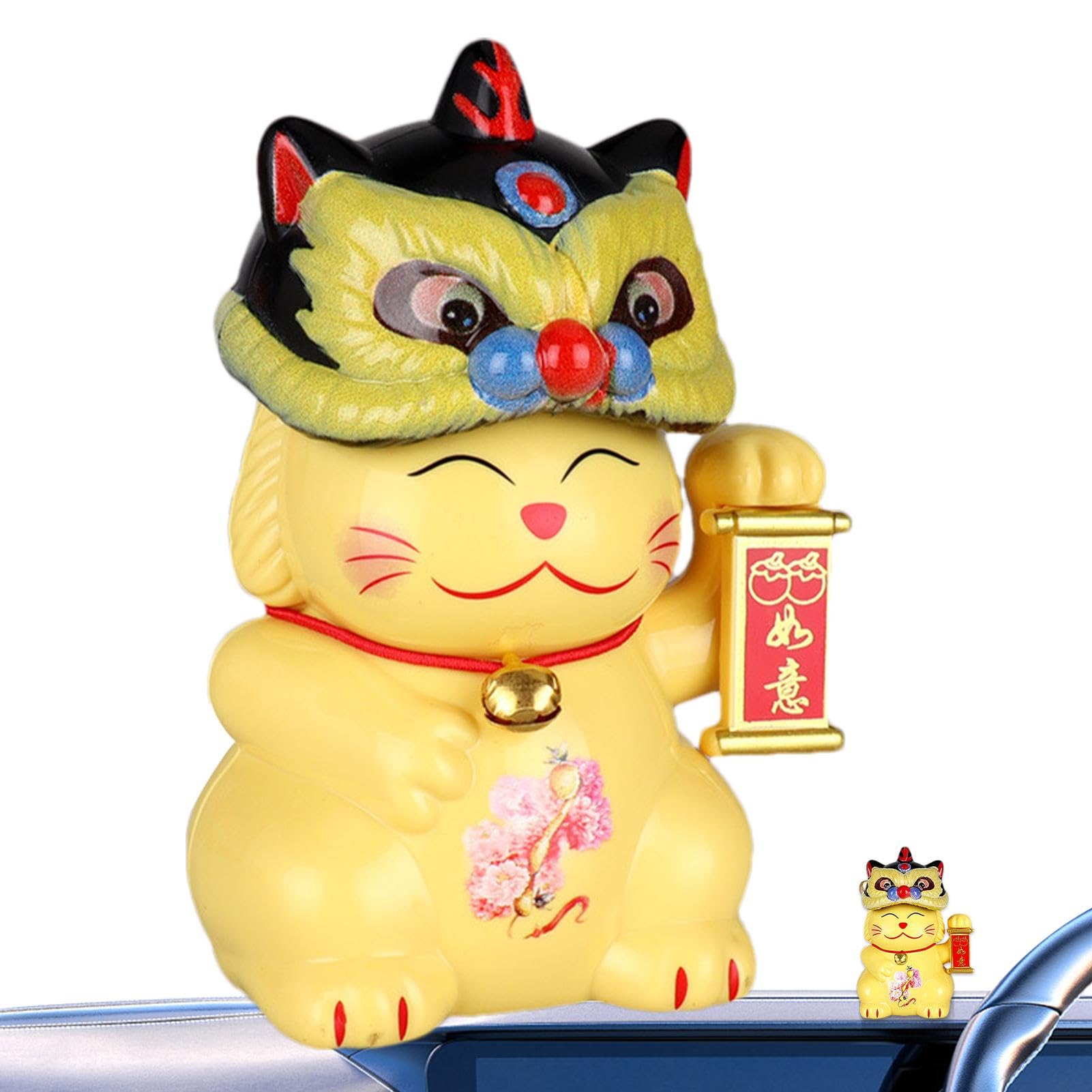 Solar Maneki Neko Lucky Cat Ornament