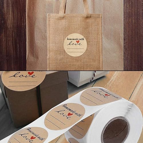 Miniatura 1 de Etiquetas para tarros de mermelada y gelatina, etiquetas de enlatado para tarros Mason y más (2 pulgadas redondas 500rollo) con líneas para