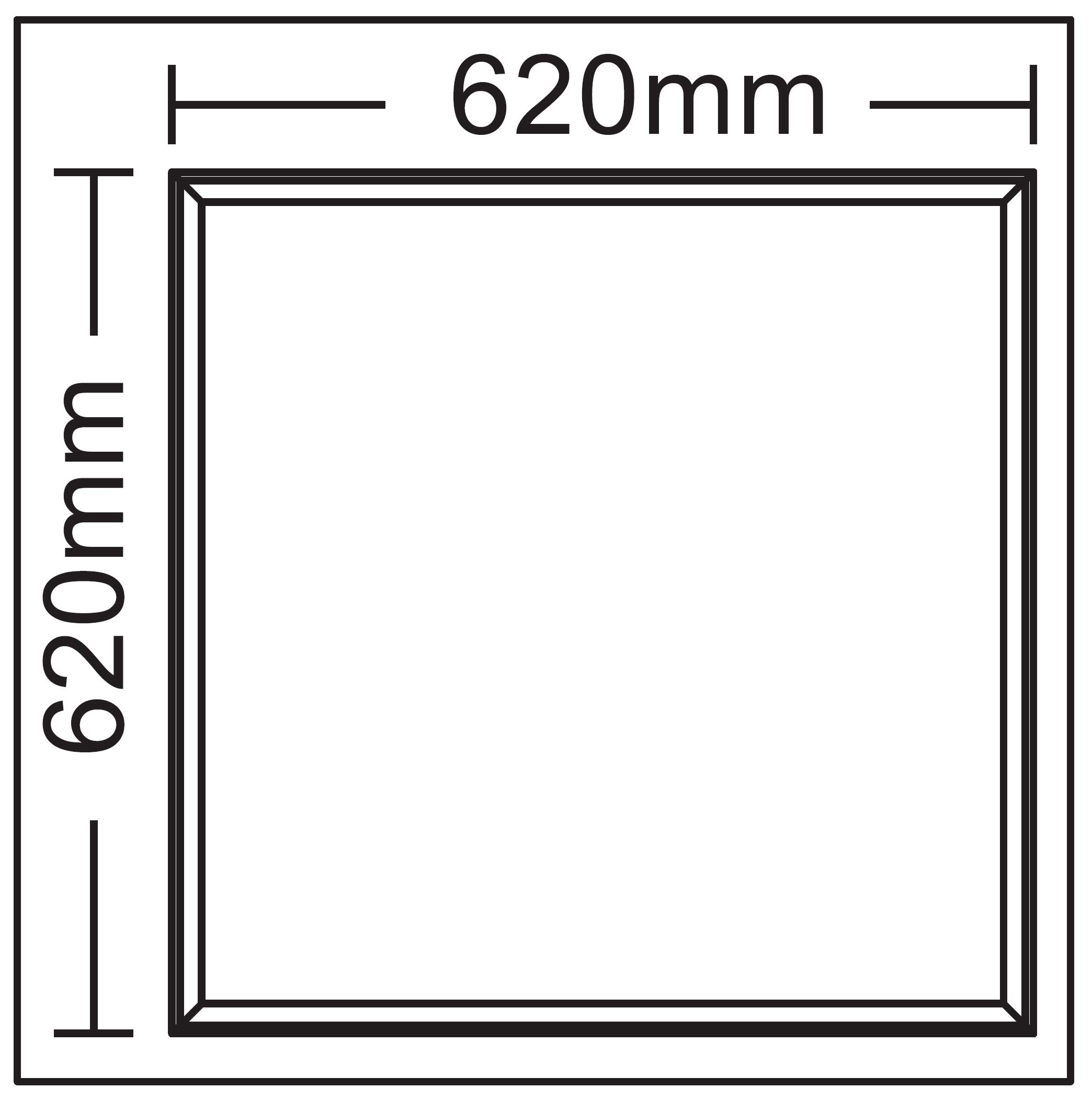 Trango 40 Watt 3200 Lumen LED Panel 3000PL Deckenpaneel 62x62 cm warmweiß 3000K Büroleuchte, Bürolampe, Deckenlampe, Deckenleuchte