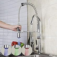 Faucet Kitchen Faucet Chrome-Plated Polished Kitchen Faucet Led Drop-Down Basin Faucet Brass Faucet Rotating Container Wash Basin Wash Basin Faucet Mixer Mounted On Counter