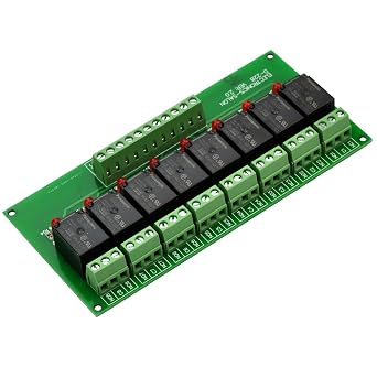 Electronics-Salon 8 Channel 10Amp SPDT Power Relay Module Board (Operating Voltage: DC 12V)