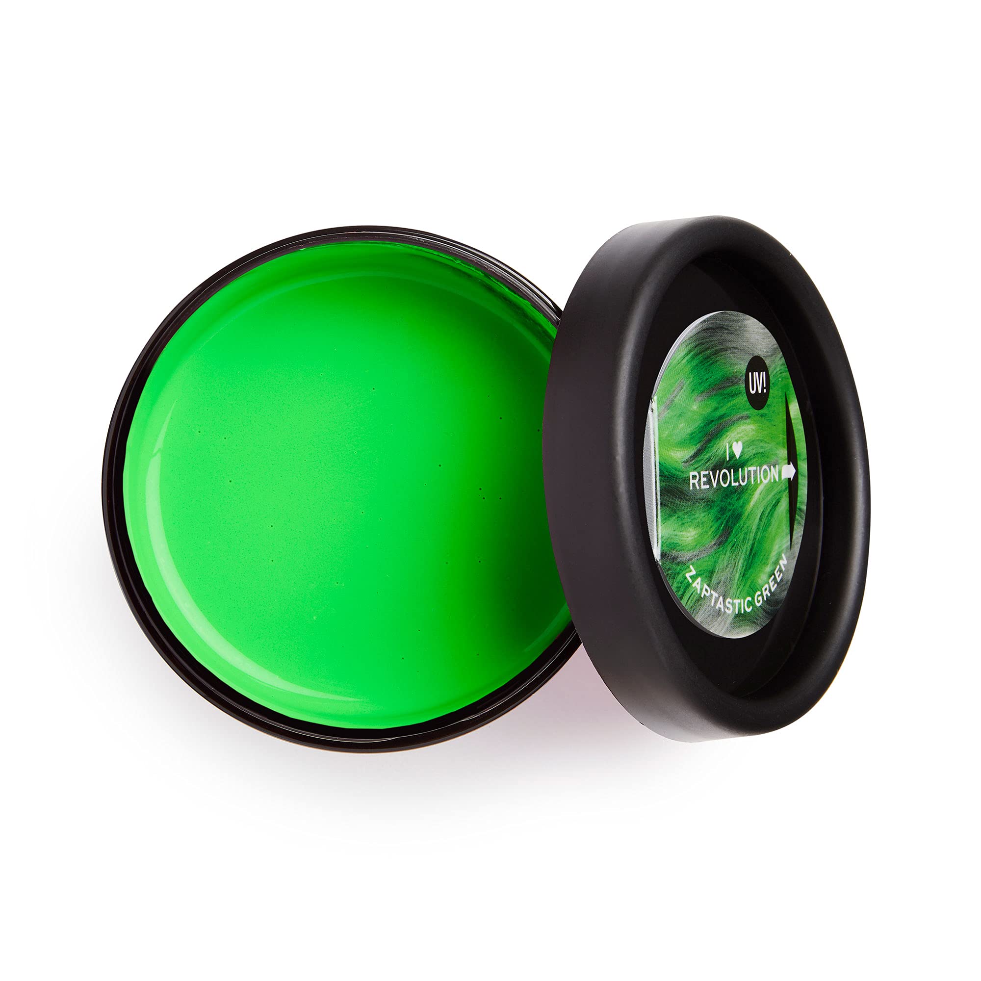 Revolution Beauty London I Heart UV Neon Green Hair Make Up