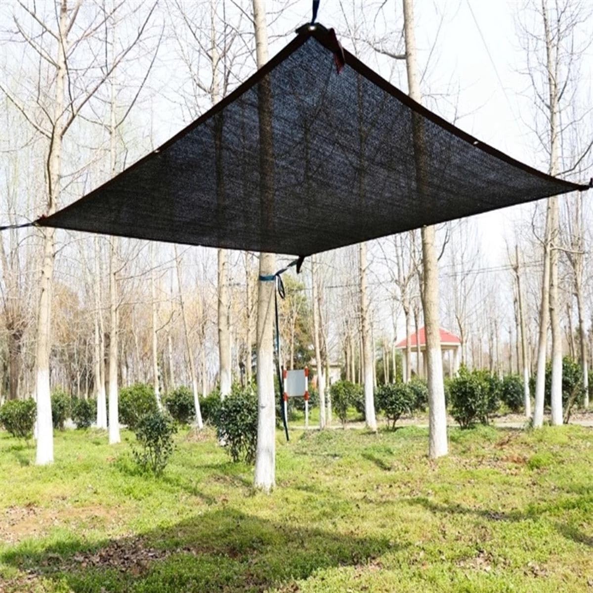 Tela de sombra con 90 % de protección UV, lona de malla de polietileno de alta densidad resistente de 30 x 50 pies para invernadero de jardín, ojales reforzados, ideal para privacidad de plantas y