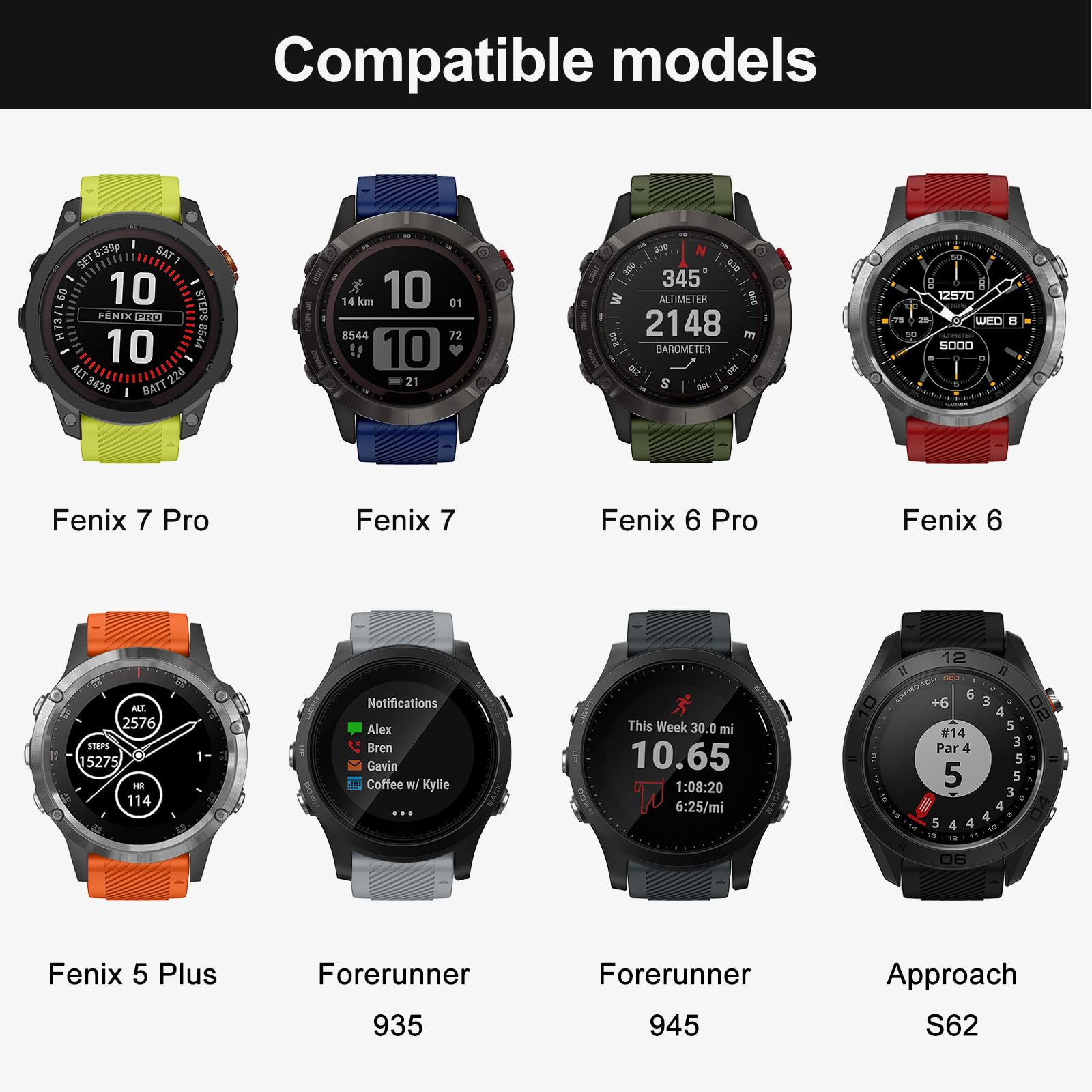 MYSNBKN Watch Strap for Fenix 5/Fenix 5 Plus/Fenix 6/Fenix 6 Pro/Fenix 7/Fenix 7 Pro/Fenix 8 47mm/Fenix Epix/Epix Pro 47mm - Image 4