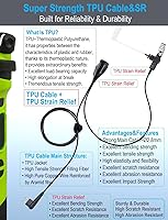 Vista 6 de commountain Auriculares para Motorola Walkie Talkie y Radio con PTT/Mic, Compatible con CP200D CP100D R2 CP200 CP185 BPR40 CLS1410 CLS1110 RMU2040