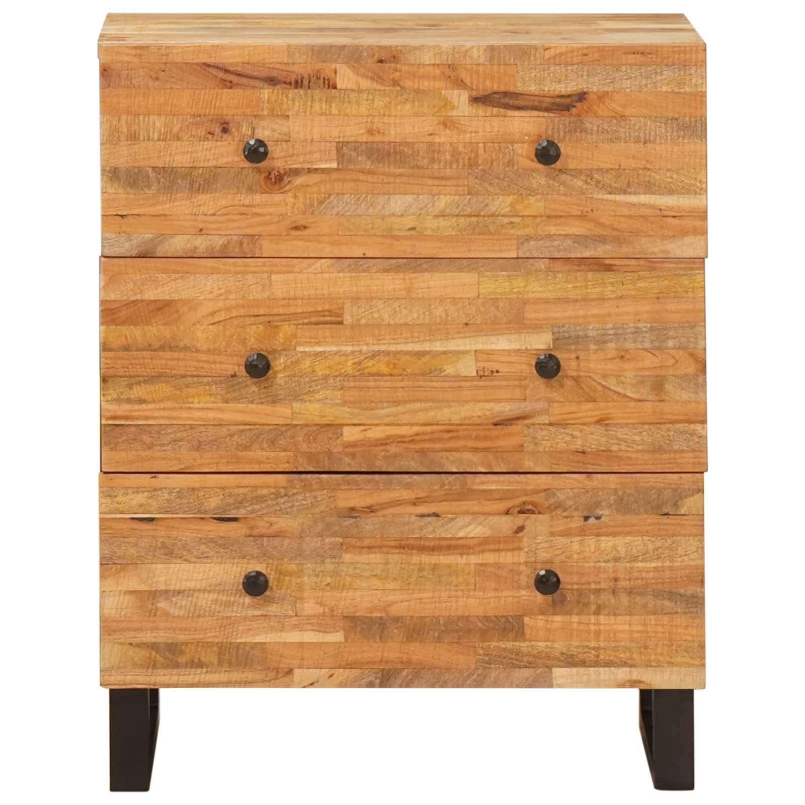 Credenza 60 x 33 x 75 cm, legno di mango massiccio marrone
