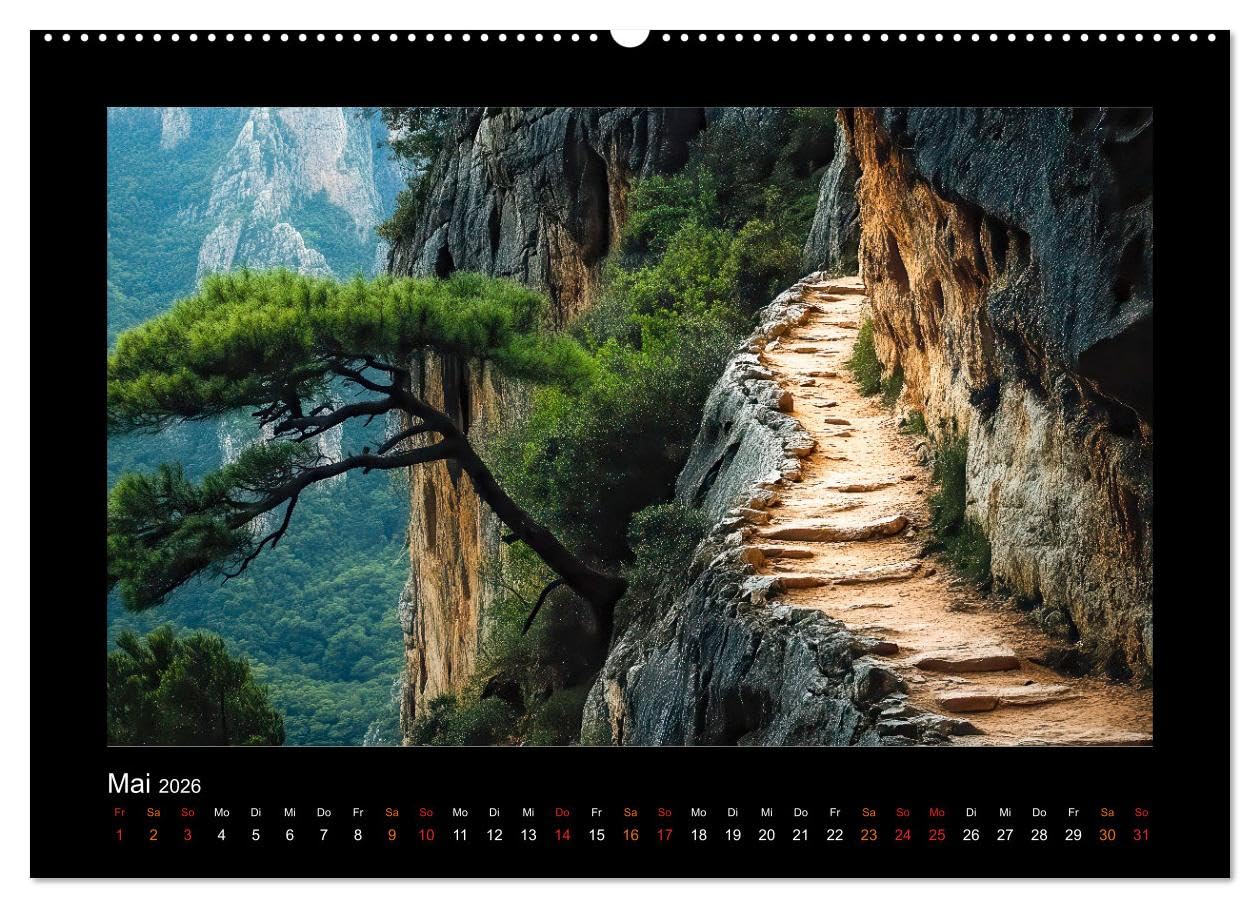 Abenteuerliche Wege (hochwertiger Premium Wandkalender 2026 DIN A2 quer), Kunstdruck in Hochglanz: Würden Sie diese Wege gehen? (CALVENDO Natur)