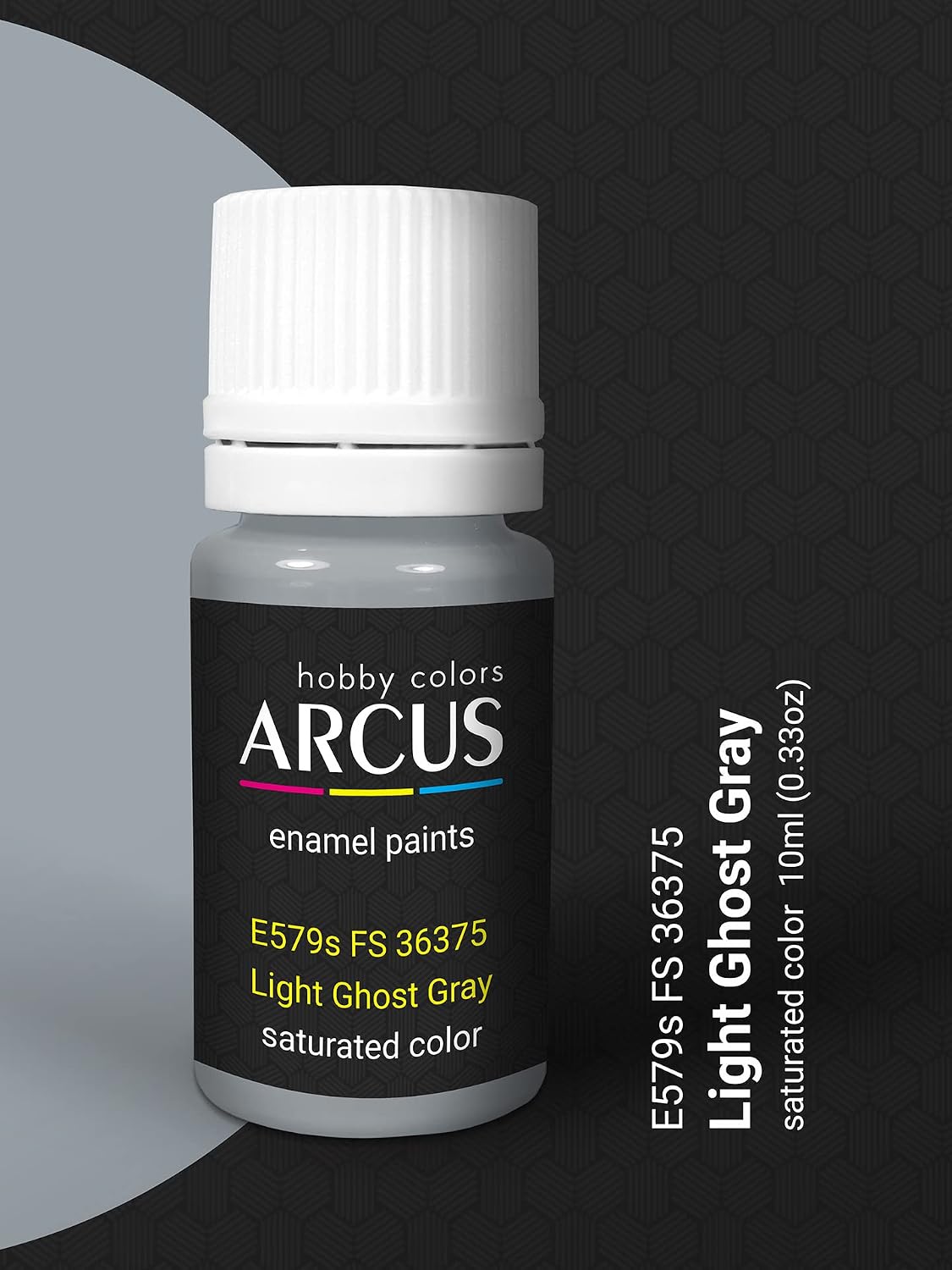 Arcus 579 Enamel paint USAF FS 36375 Light Ghost Gray Saturated color 10ml