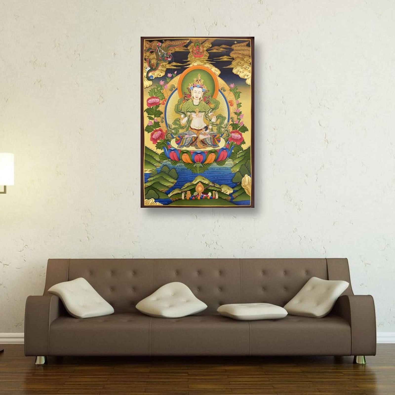 Vajrasattva con Buddha Amitabha Religione Buddismo Poster di Meditazione Decorazione per la Casa Poster Decorazione da parete Camera da letto Decorativa Estetica 40 x 60 cm