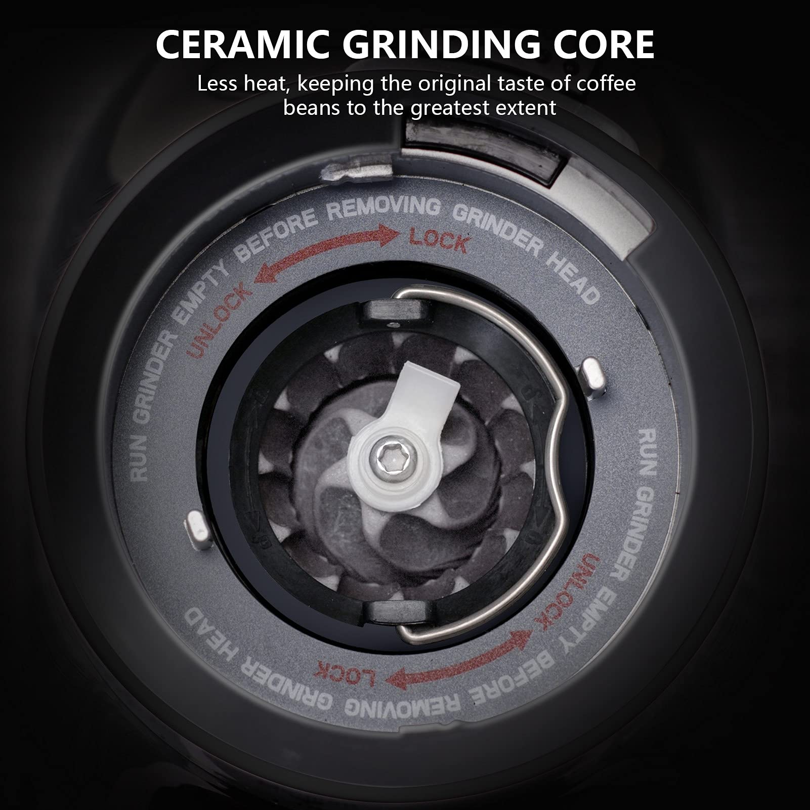 Burr Coffee Grinder, Adjustable Burr Mill Coffee Bean Grinder with 31