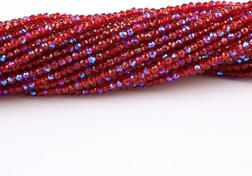 Miniatura 5 de Zhe Ying 1200 cuentas de cristal de 0.118 pulgadas para hacer pulseras, 48 cuentas espaciadoras sueltas con corte de diamante facetado para hacer