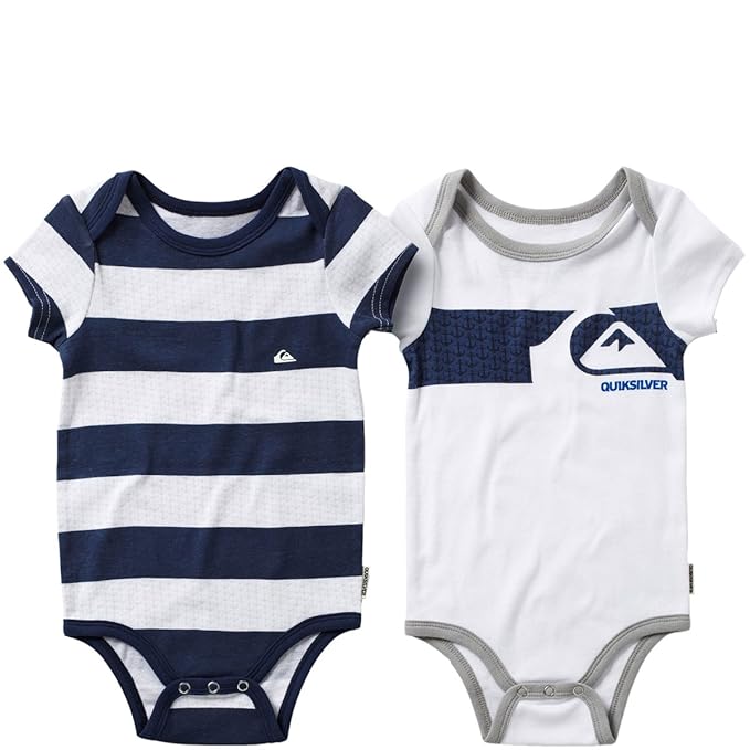 Buy Quiksilver BabyBoys Infant Topside 2 Pack Bodysuits, Assorted, 36
