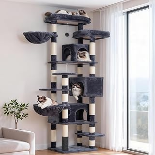Hey-brother Cat Tree, 74 inches Multi-Level XL Large Cat Tower for Indoor Cats with