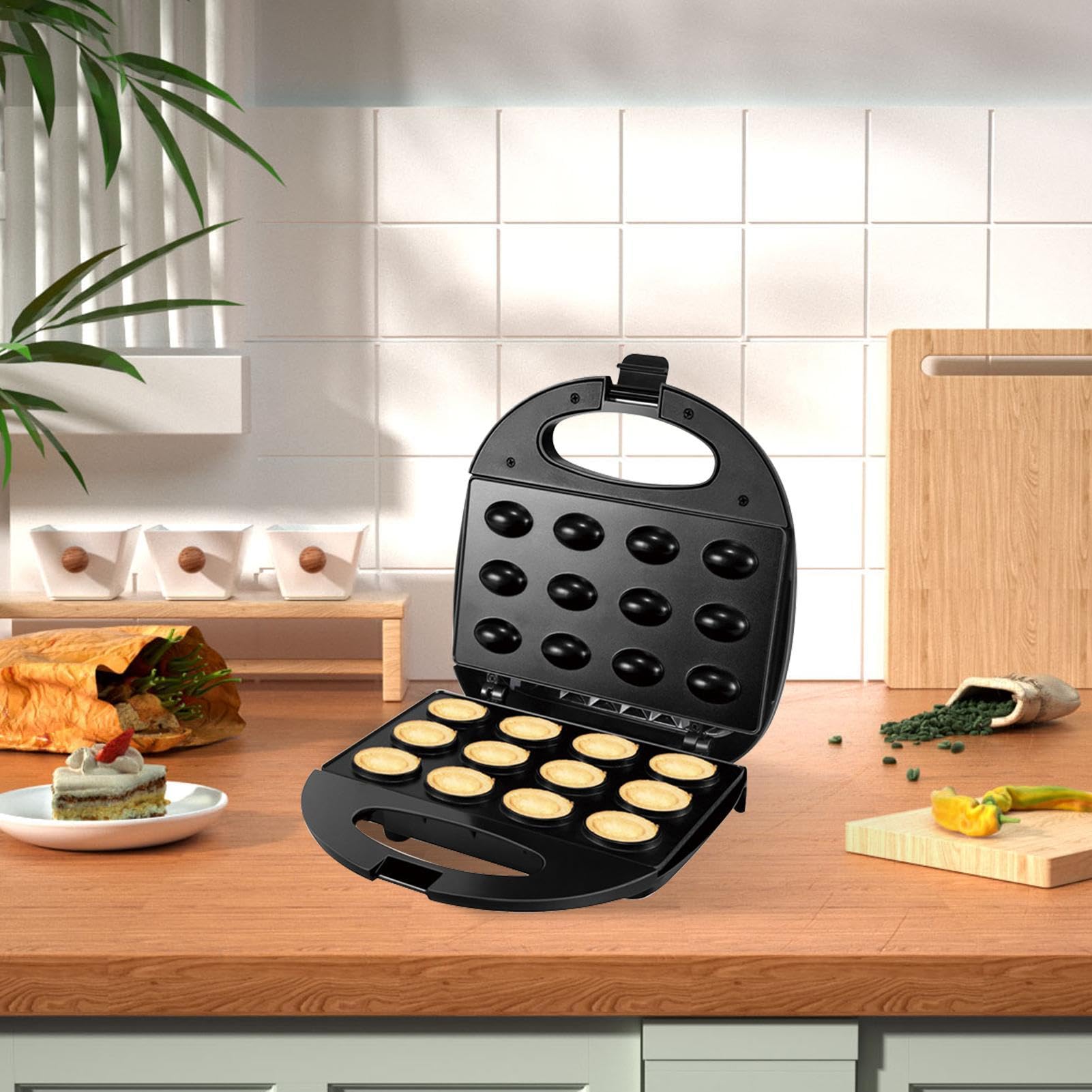 Macchina Per Torte E Biscotti Alle Noci Piastra Da Forno Elettrica | Elettrico Elettrodomestico di cucina per colazione, snack, , waffle e pane