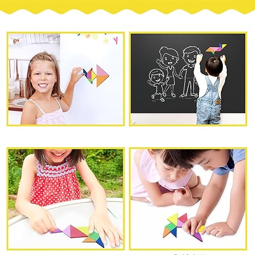 Miniatura 8 de 3 otters Bloques de rompecabezas de madera, 28 piezas coloridos 3D rompecabezas IQ juego de madera geométrica rompecabezas Montessori STEM juguetes