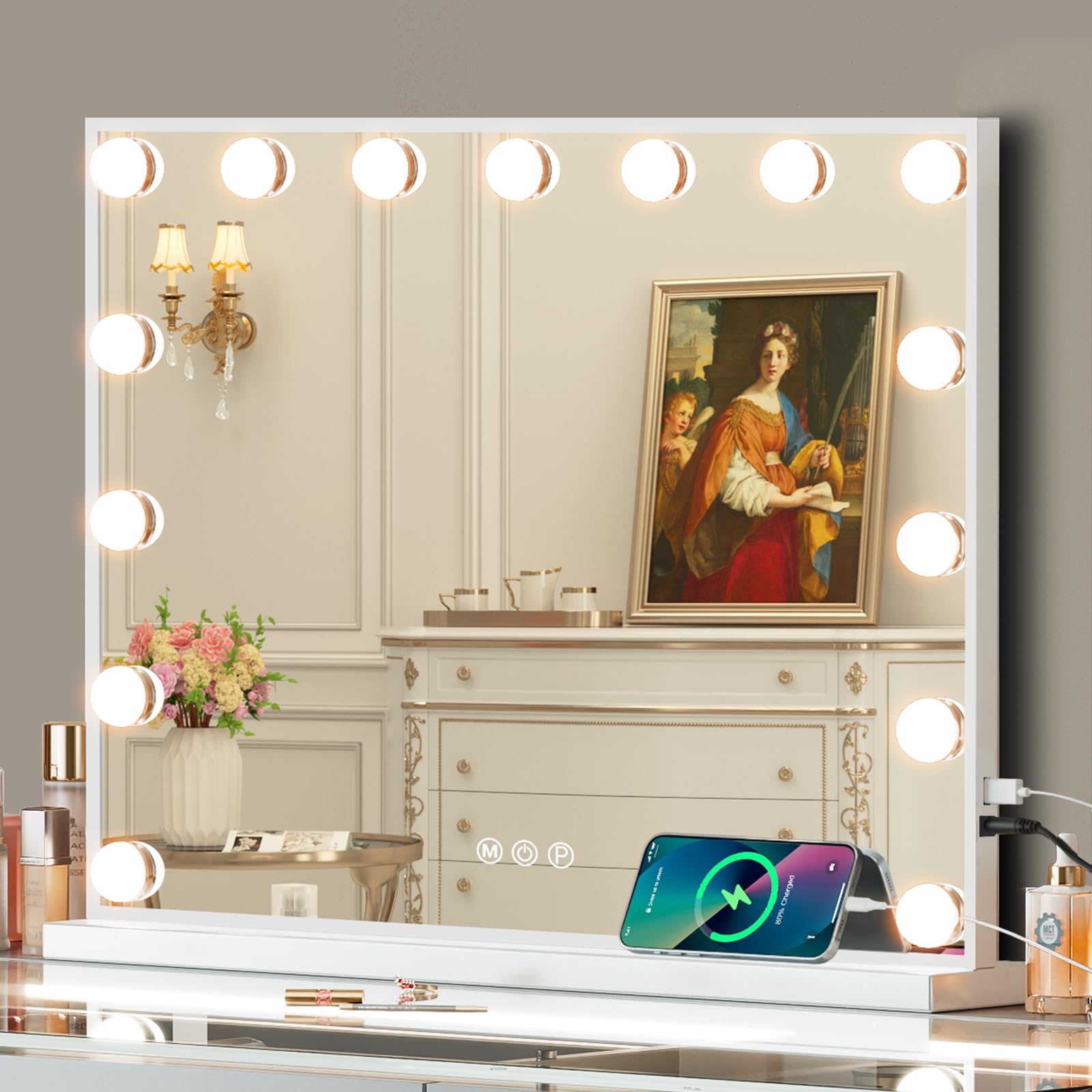 Amazon.com: FENCHILIN Vanity Mirror with Lights Hollywood Makeup