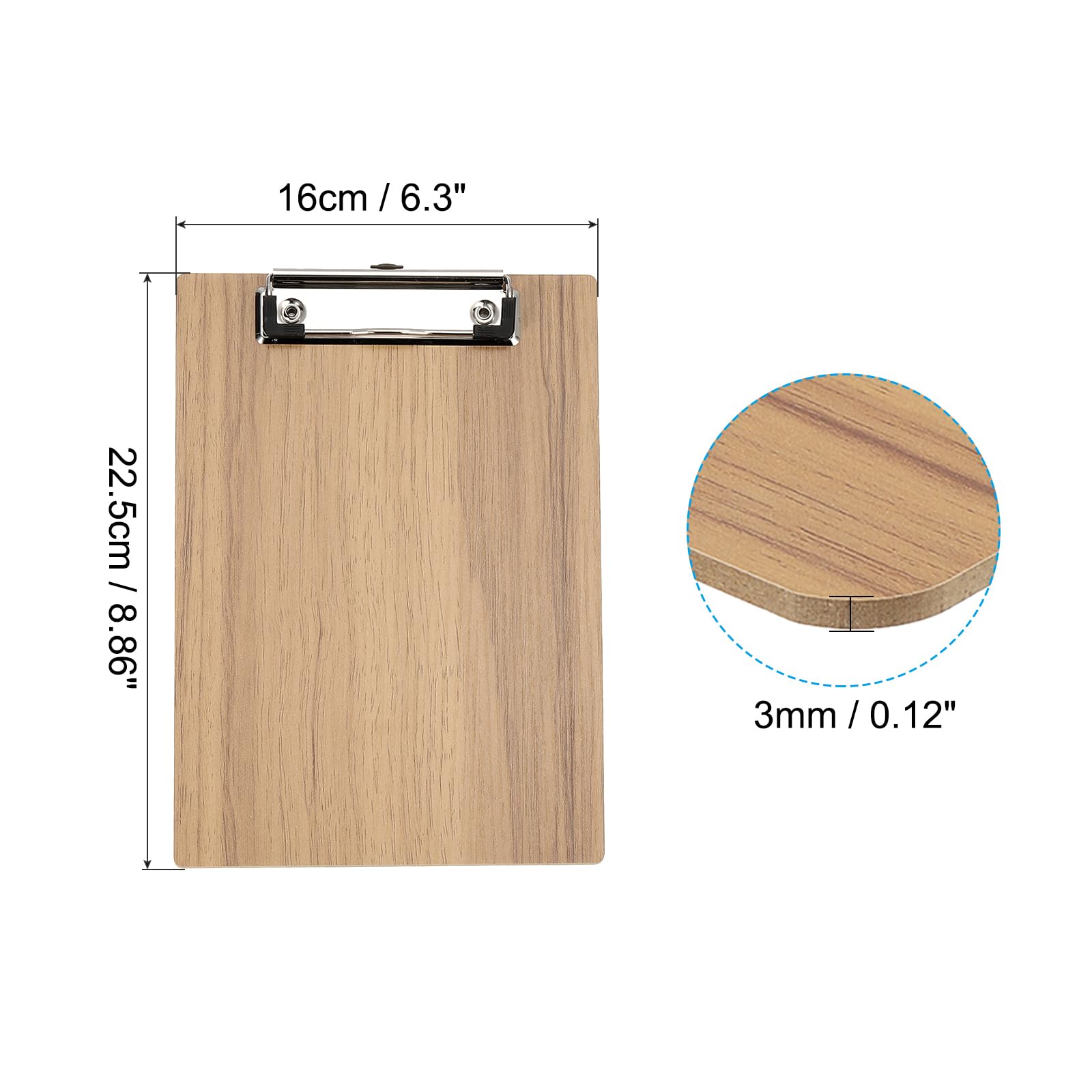 PATIKIL Wooden Clipboard for 5.83 x 8.27 Inch Paper - Image 2