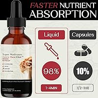 Vista 9 de Auri Elixir líquido de melena de león - Suplementos cerebrales para la memoria y la concentración con hongos funcionales - Suplemento de melena