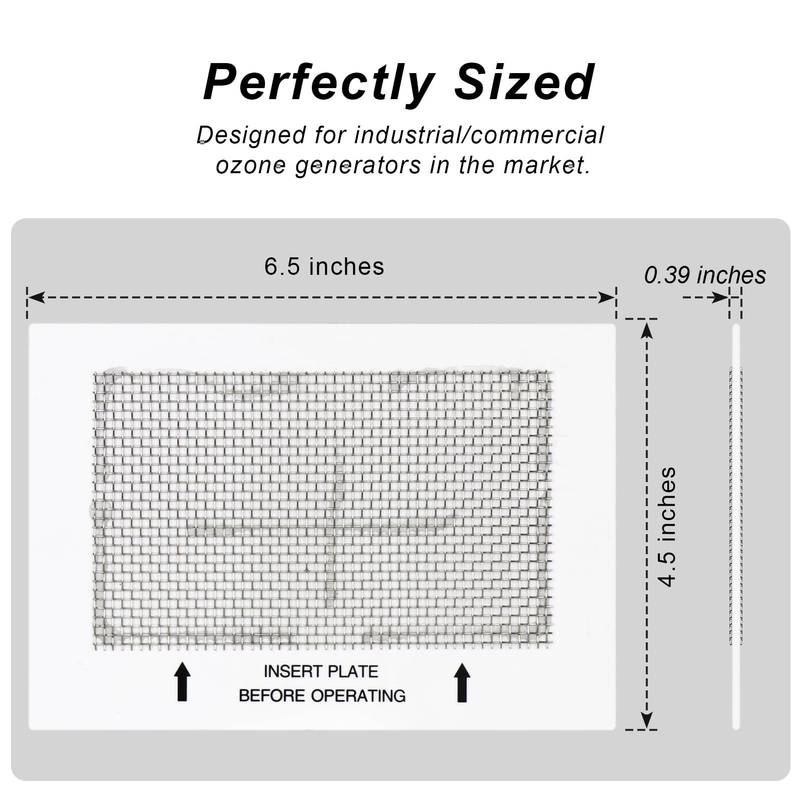WELLTINO Ceramic Ozone Plates 3 Pack, Perfect 6.5-inch x 4.5-inch Replacement Ozone Plate for Ozone Generators, Washable Ozone Plate Comes with a Brush