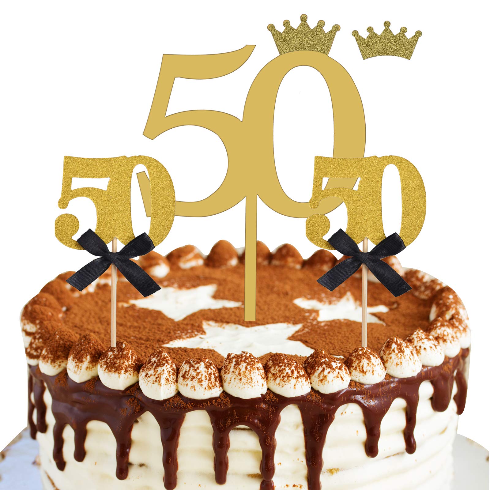 Legend Since 1975 Cake Topper - Gold Glitter, 6.1 Inches Wide, For 50th Birthday Parties - View #6
