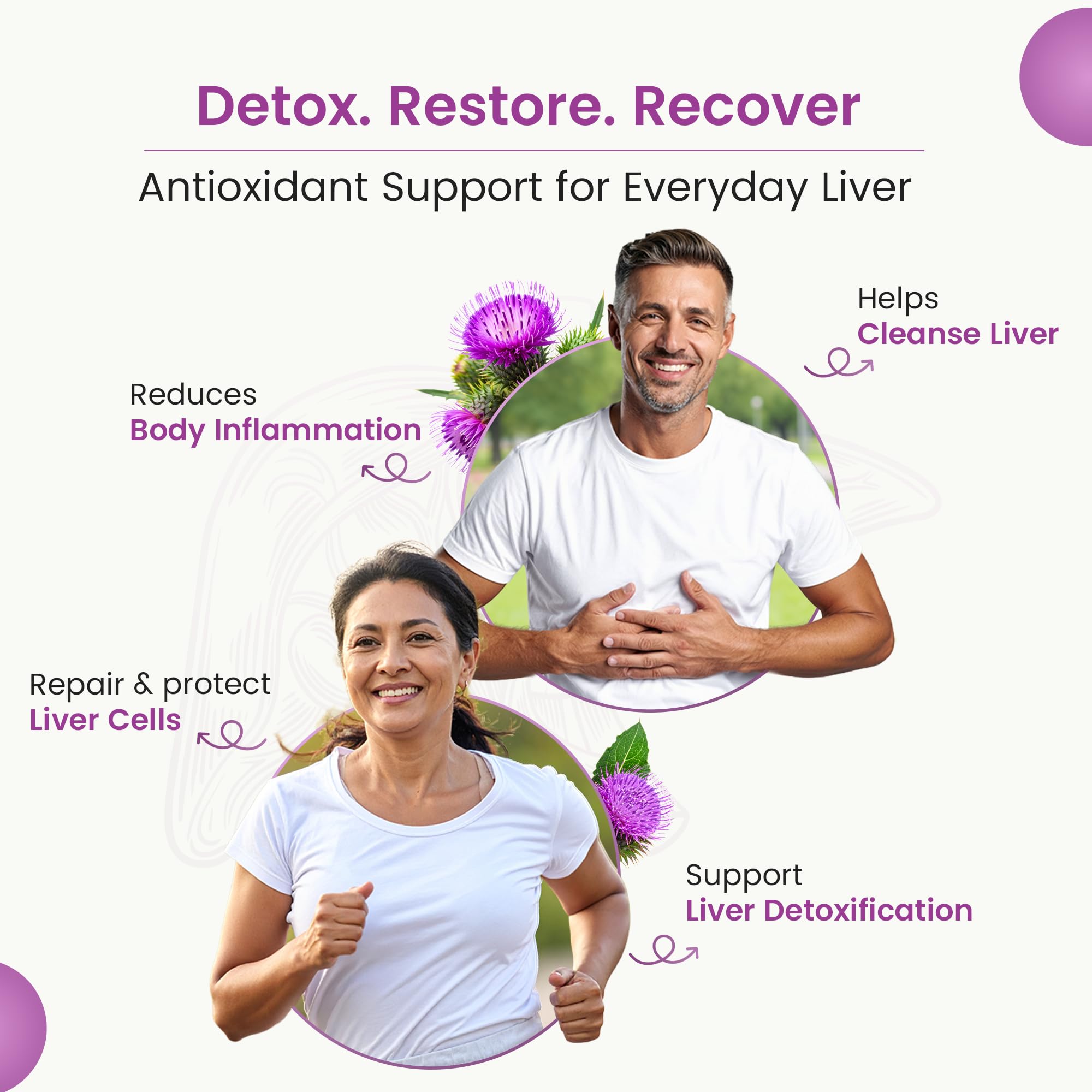 Neuherbs Liver Detox Capsules with Milk Thistle, NAC & Silymarin | Supports Liver Health, Liver Detox & Cleansing | Liver Support Supplement for Men & Women | 60 Capsules 1