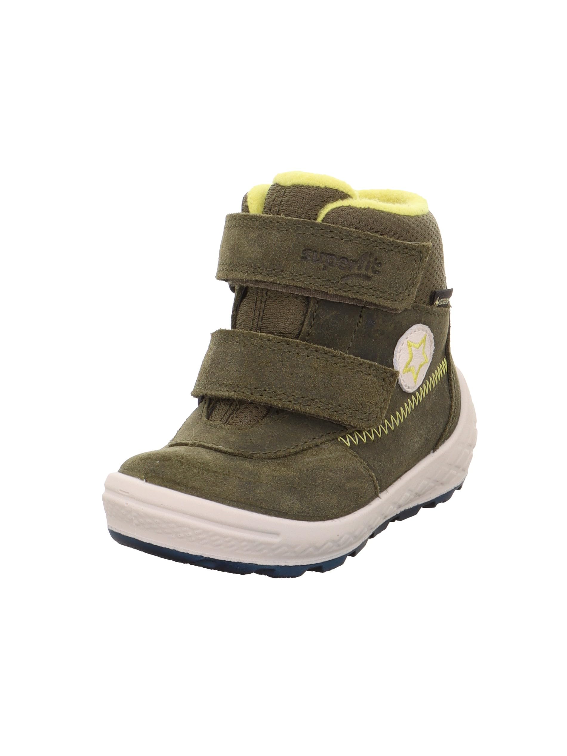 Superfit Boys GROOVY warm gefütterte Gore-Tex Stiefel, GRÜN/GELB 7000