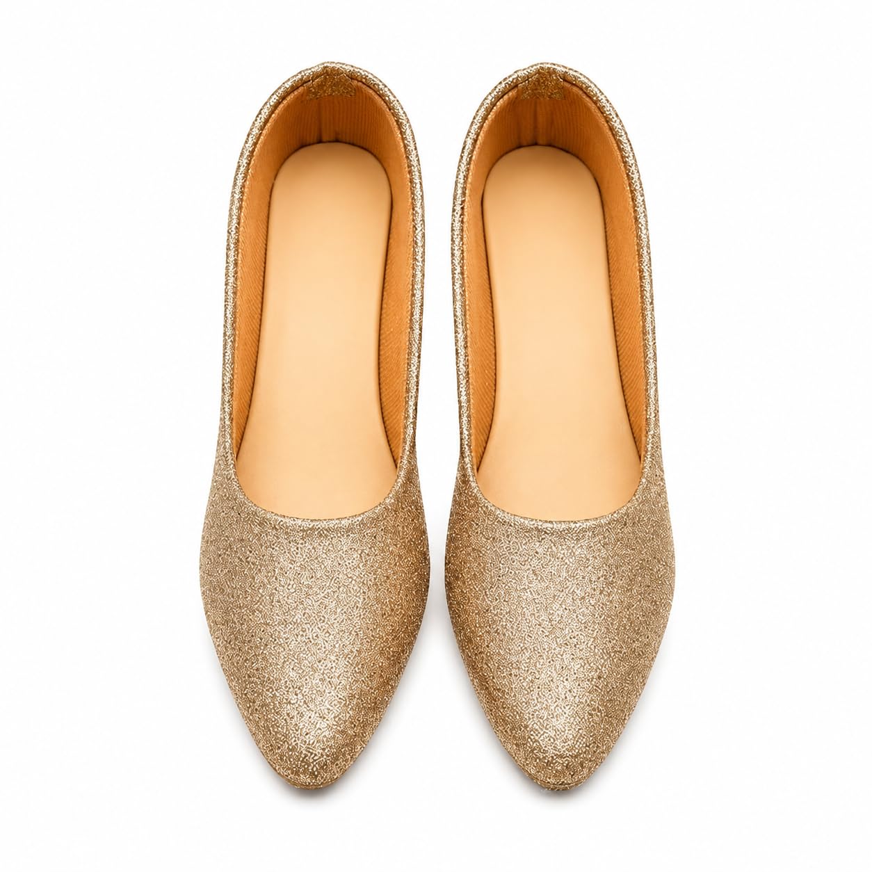 Women's Glitter Block Heel Pumps | Slip-On Closed Toe Comfortable Office Formal Heels | Cushioned Insole | Lightweight Fashion Footwear for Women-picture-10