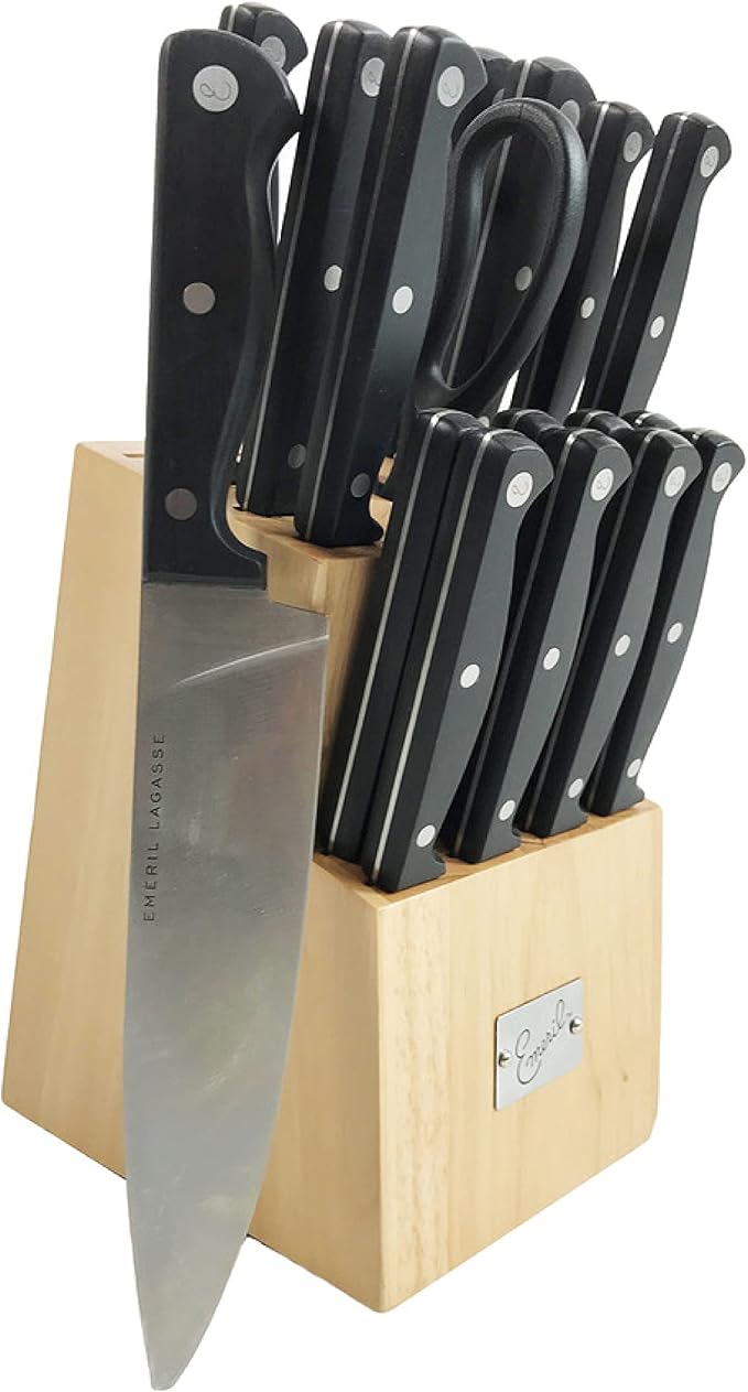 Emeril Lagasse 18Piece Knife Set with Block Stainless