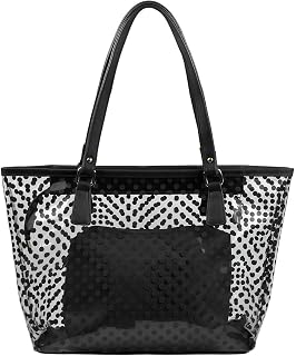 Cute Neno Candy Color Polka Dot Clear Bags Beach Tote Shoulder Handbag