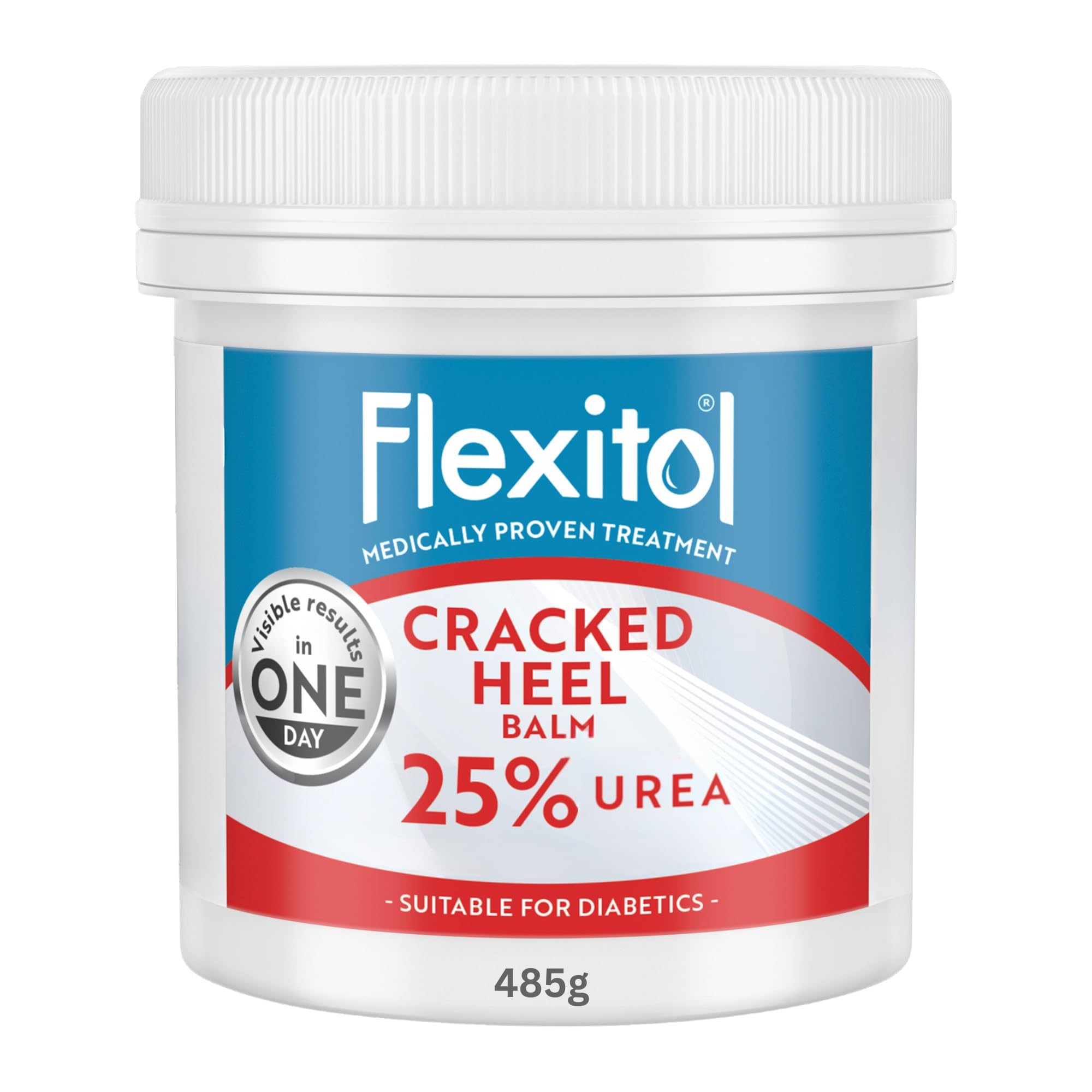 Flexitol Cracked Heel Balm, Visible Results in 1 Day, For Extremely Dry Feet & Cracked Heels, Removes Hard Skin, 25% Urea, Medically Proven Foot Cream, Suitable for Diabetics, 1 x 112g