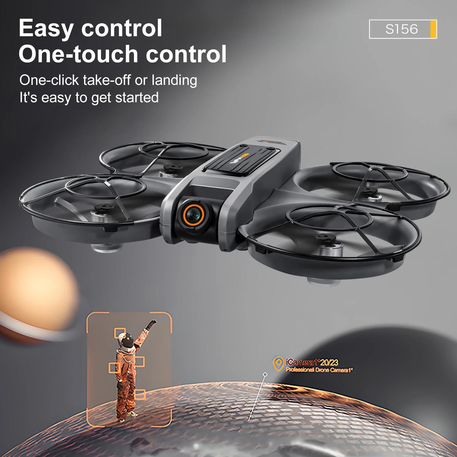 Nuevo dron S156 4k Profesional HD con cámara Gran Angular, WiFi, FPV, RC, helicóptero con Control de Altura, Pantalla Grande, Plegable, cuadricóptero, Juguetes,B,Triple Battery